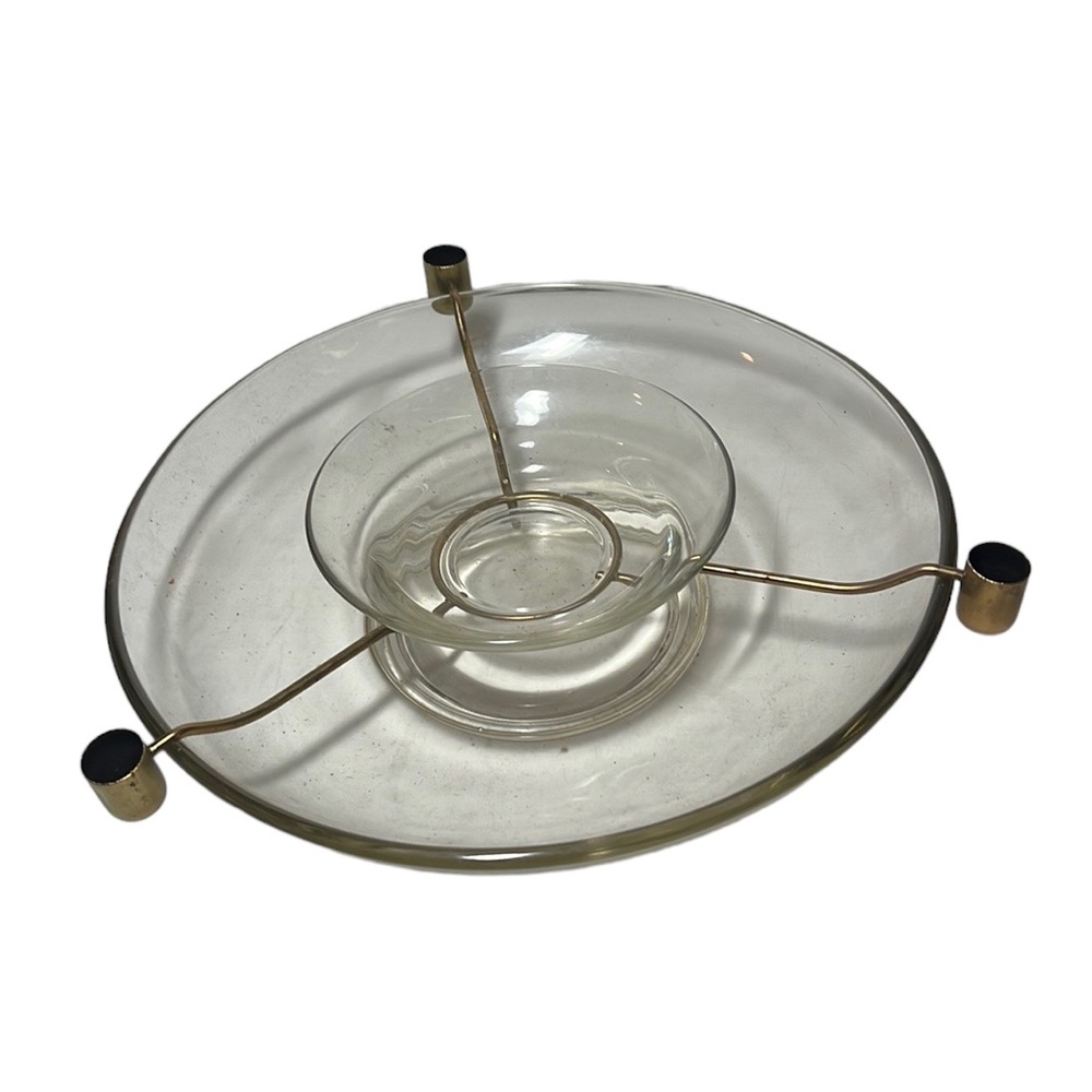 Vintage Colony Seafood Icer Set clear glass